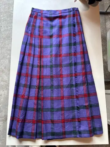 UNITED ARROWS 체크 무늬 플리츠 스커트