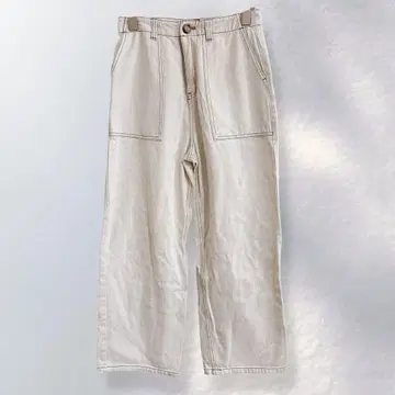 알마 디자인 하이웨스트 와이드 팬츠 면 100% 캐주얼 M [ 946