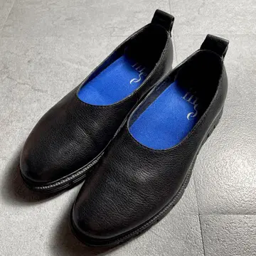 컨디션 최상 meme 미 가죽 슬립온 스니커즈 블랙