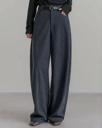 리디 코듀로이 배럴 레그 팬츠 코듀로이 커브 팬츠