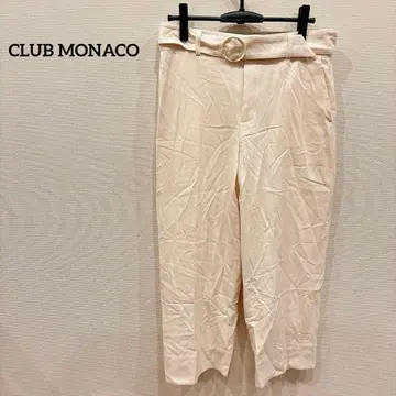 새상품급 CLUB MONACO 벨트 포함 슬랙스 아이보리