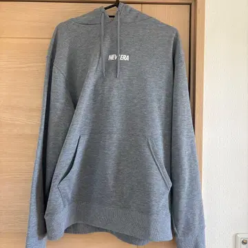 NEW ERA 그레이 후드티 후드 부착 XL
