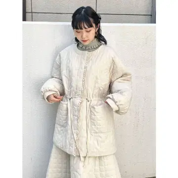 merry Jenny 메리제니 튤립 퀼트 블루종 아이보리