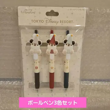 미사용 새상품 디즈니 크리스마스 2025 릴린링 3색 볼펜 3개 세트