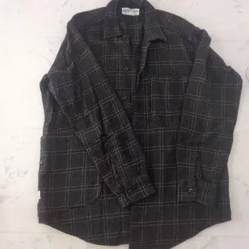 SASSAFRAS 체크 무늬 플란넬 셔츠 S 사이즈