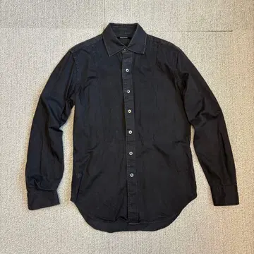 MINEDENIM 블랙 데님 긴팔 셔츠