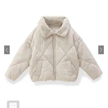 GRL 아이보리 퀼팅 다운 자켓