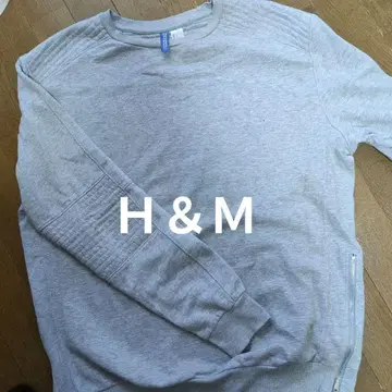 H&M 그레이 사이드 지퍼 트레이닝복