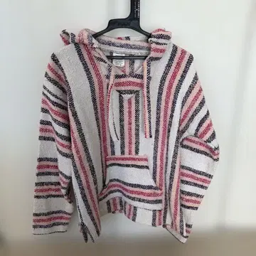 스트라이프 패턴 후드 부착 멕시칸 후드티 TALLA