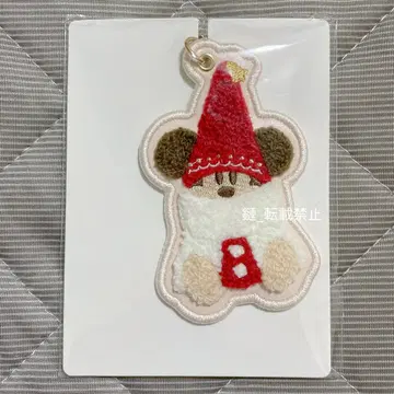 디즈니 크리스마스 리루린린 키체인 키링 빨간색