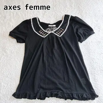 axes femme 백리본 레이스 비쥬 반팔 니트 썸머 니트