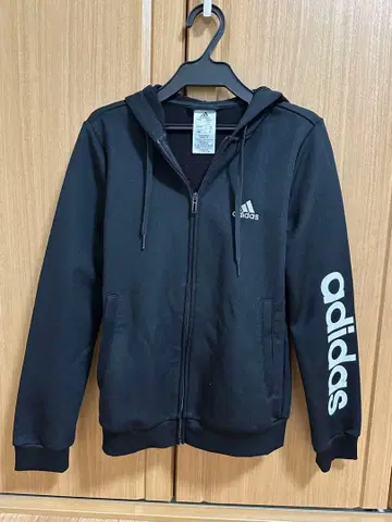 여성용 adidas 풀 집업 후드 부착 자켓 블랙 M 사이즈 세트