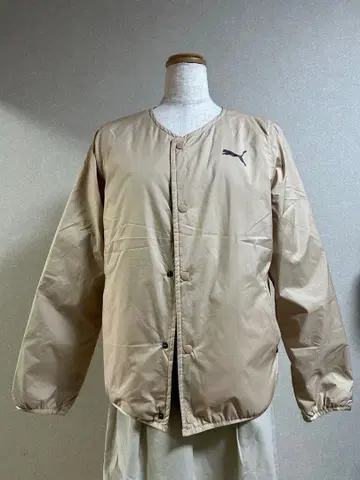 PUMA 퀼팅 자켓 베이지 브라운 리버서블