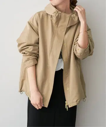 Spick & Span 발수 마운틴 후드티 베이지 사이즈 38