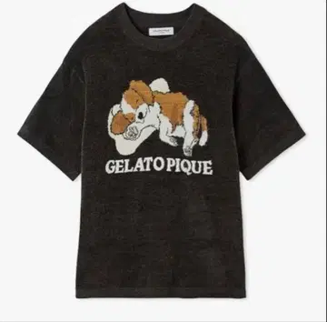 GELATO PIQUE 강아지 자수 T셔츠와 숏팬츠 세트