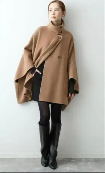 새상품!! SLOBE IENA 스탠드 카라 더블 페이스 판초