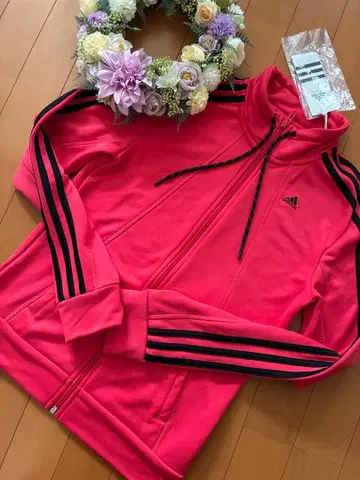 adidas 빨간색 핑크 집업 저리 택 포함 새상품(^^)