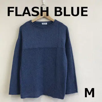 E1114B12 [ FLASH BLUE ] 메쉬 니트