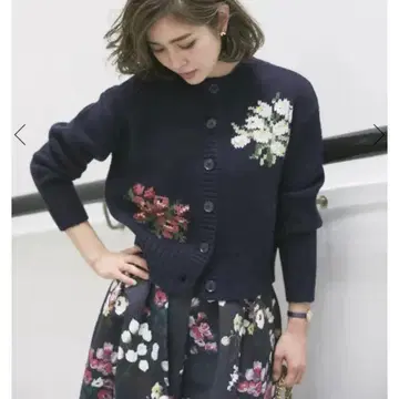 SEVEN TEN x KEITAMARUYAMA 플라워 자수 니트 가디건