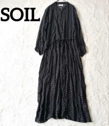 SOIL 꽃무늬 롱 원피스 긴팔