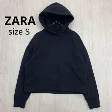 ZARA 자라 후드 풀 후드티 속기모 블랙 S