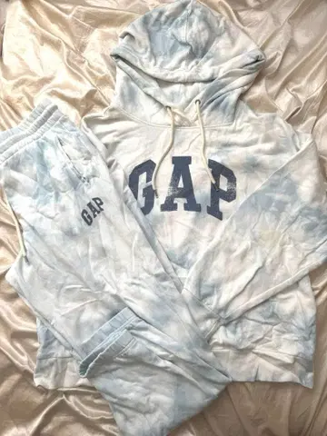 GAP 스카이블루 타이다이 후드티 셋업