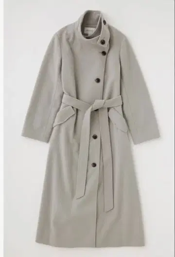 마우지 스탠드 카라 롱 코트