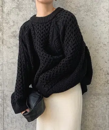 select moca by son 빈티지라이크 케이블 니트