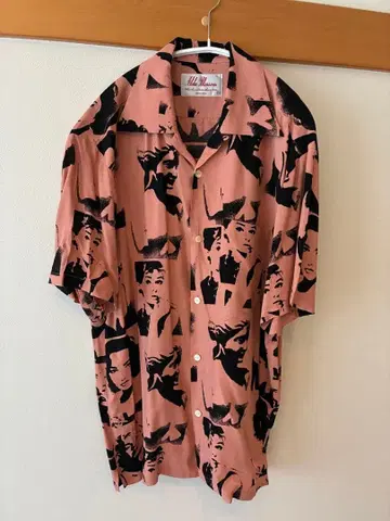 Adler Blossom 하와이안 셔츠 반팔 핑크 44