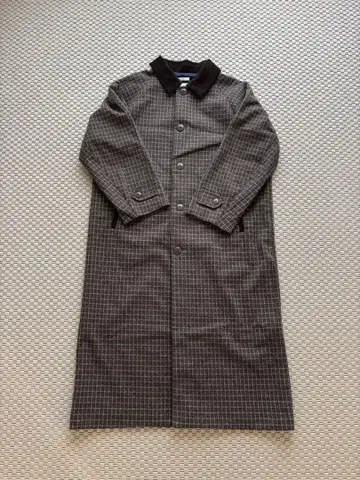 니코앤드 nikoand 체크 무늬 브라운 롱 코트 여성용 겨울