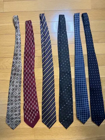 넥타이 세트 다색 디자인 6개 세트