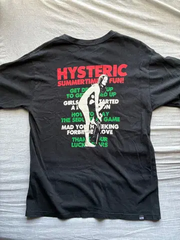 HYSTERIC 그래픽 T셔츠 M사이즈 블랙