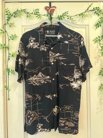 Roushatte 도안 알로하 셔츠 L