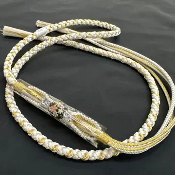 새상품 순수 실크 화이트 허리띠 후리소데용 럭셔리 장식 포함 2089