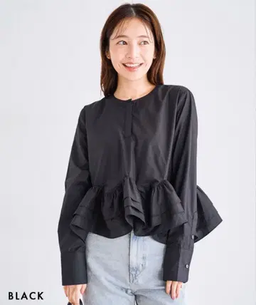 베이스먼트 HARUKA DESIGN 티어드 프릴 블라우스