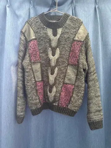 가죽 니트 스웨터 구제샵 구매품