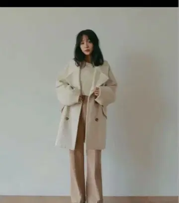 N WITH. 빅 칼라 P 코트