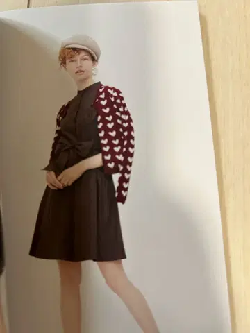 투 비 바이 에네스베 하트 무늬 가디건 긴팔