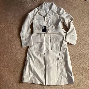 피스나우 아이보리 롱 코트 벨트 포함 택 포함 새상품