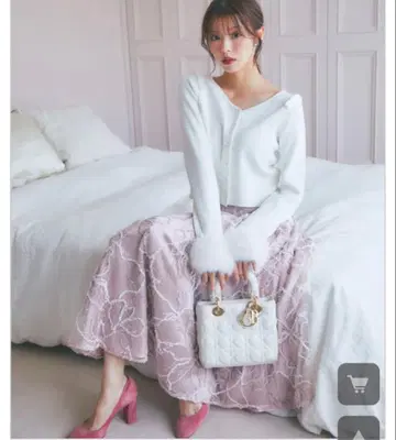 백 레이스업 몰 레이스 턱 플레어 스커트