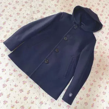 오르치발 다크 네이비 네이비 P 코트 0 멜톤 후드 부착 DMW