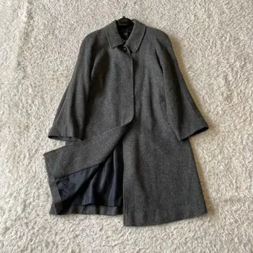 카멜 100% 미사용에 가까운 ITEM 롱 코트 히요쿠 버튼 그레이 M