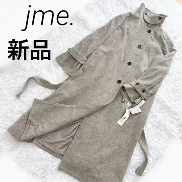 [택 포함 새상품] jme. 비슈 울 사용 울 트렌치코트 그레이 롱