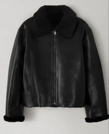 OHOTORO 퍼 포함 블랙 가죽 자켓
