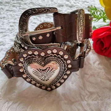 벨트 가죽 하트 웨스턴