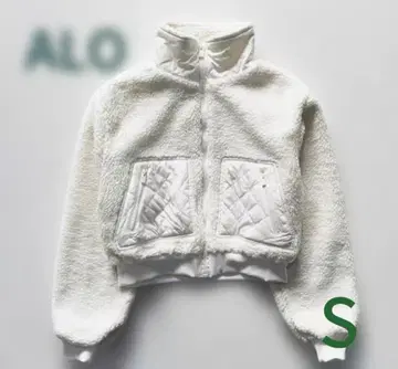 ALO YOGA 신상 화이트 스탠드 카라 아우터 자켓 S