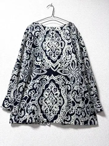 45R 45rpm 포티 파이브 알 네이비 나염 인디고 블라우스 올 패턴