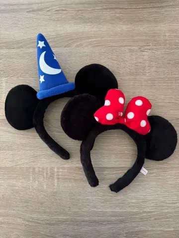 미키 & 미니 귀 머리띠 2세트
