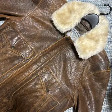 [분위기 발군] vintage 가죽 자켓 천연 가죽 A-2 타입 램 가죽