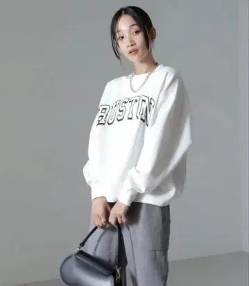 nano universe 로고 맨투맨 와이드 풀오버